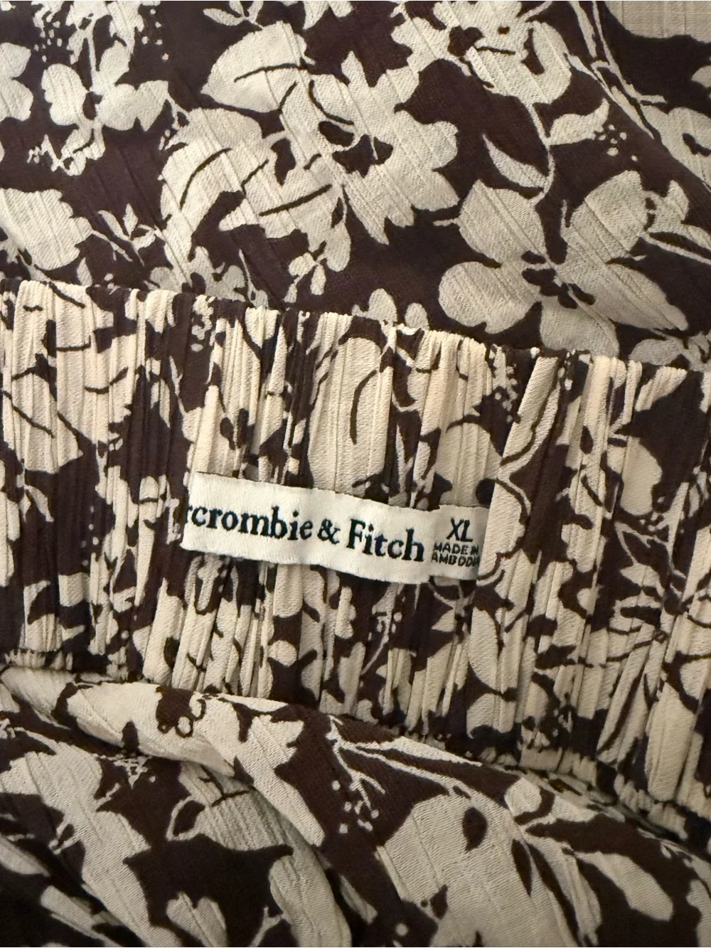 Abercrombie & Fitch Black and White Floral Maxi Dress
